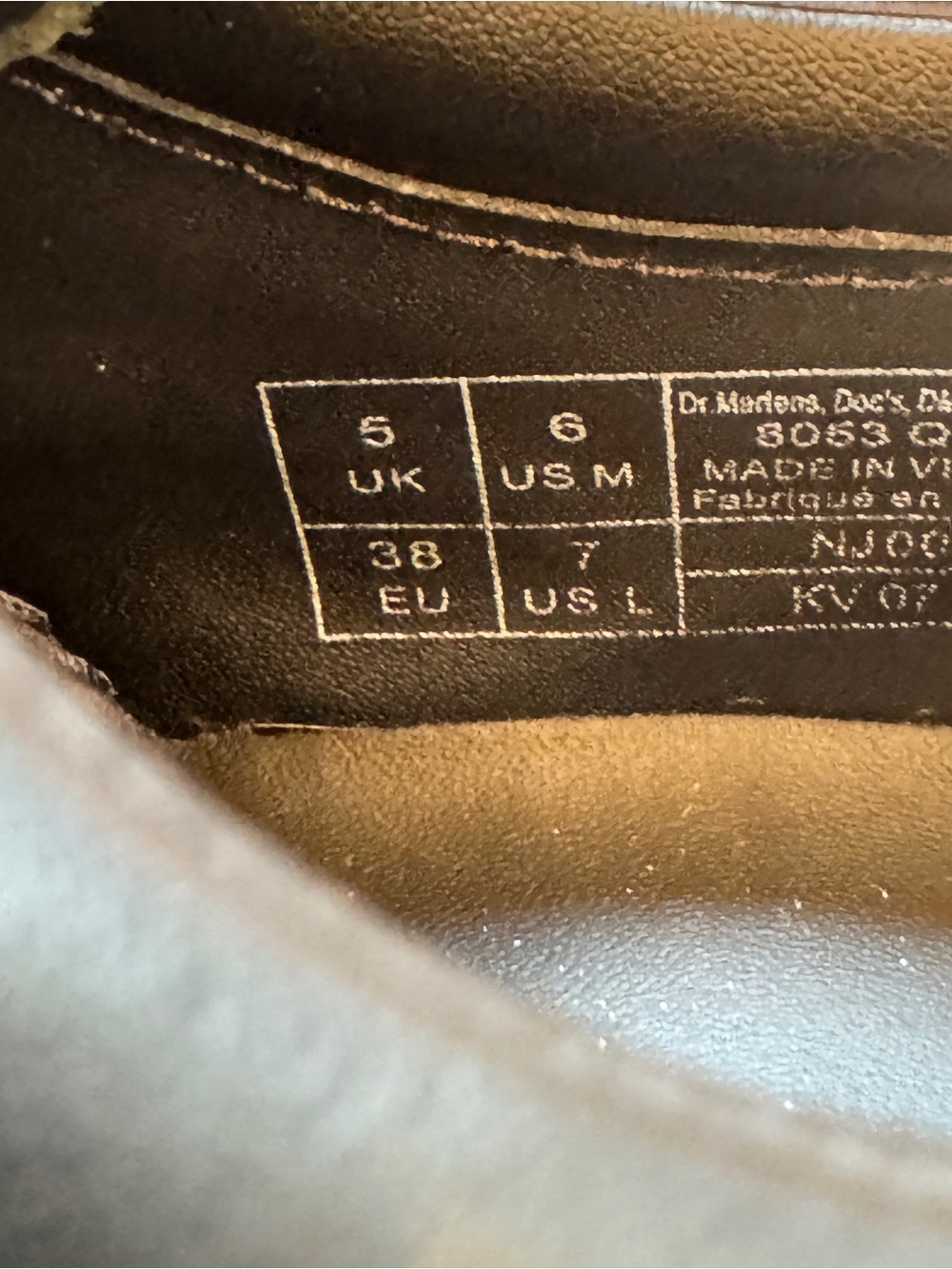 Dr. Martens Black Leather 5-Eye Derby Shoes with Yellow Stitching - Picture 3 of 4